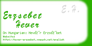 erzsebet hever business card